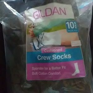 Black 6 pair cushioned crew socks
